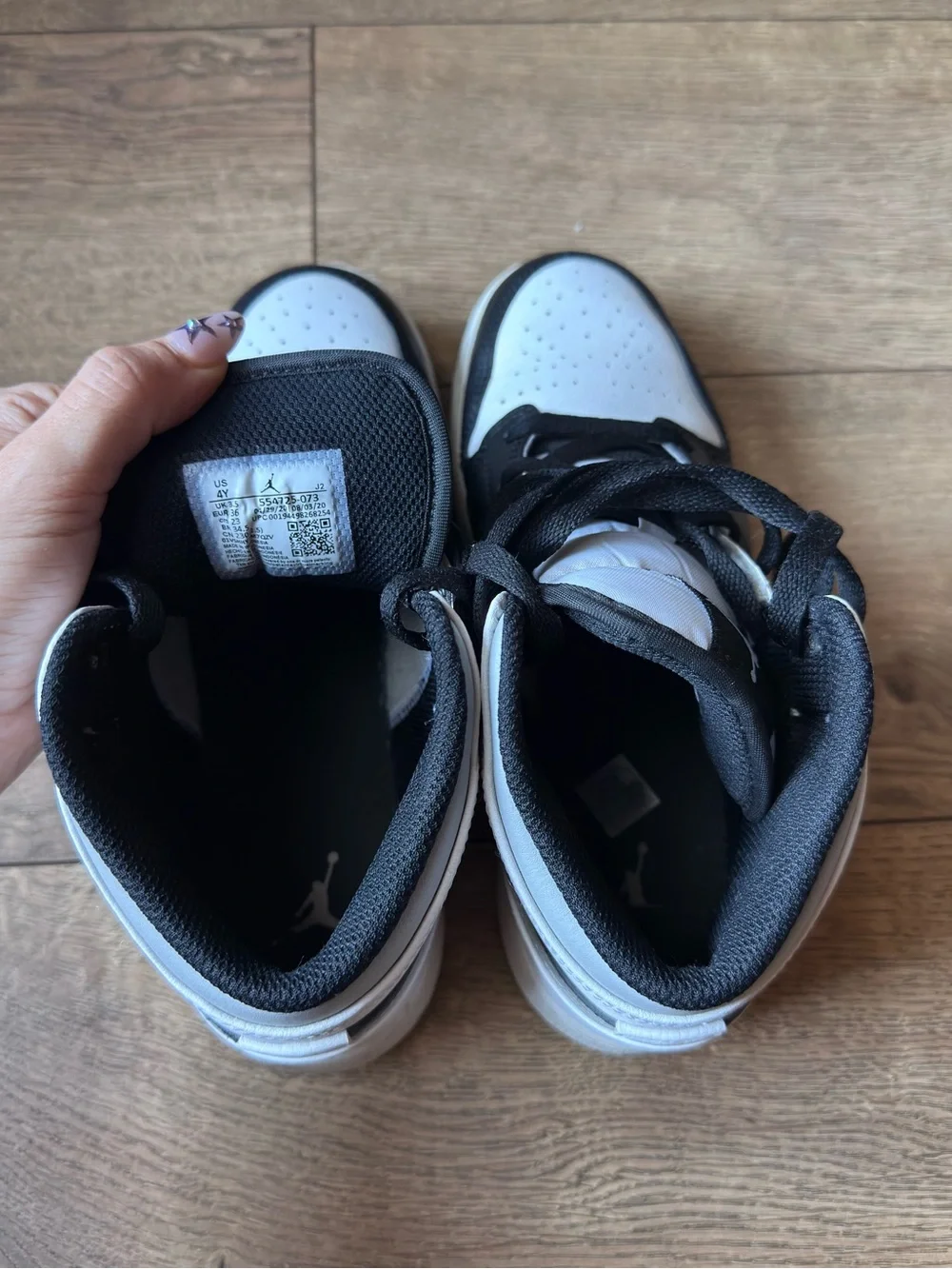 Jordan Black & White Mid-Top Sneakers